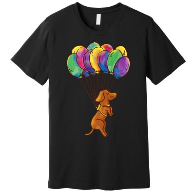 Dachshund Dog Balloons Pet Premium T-Shirt