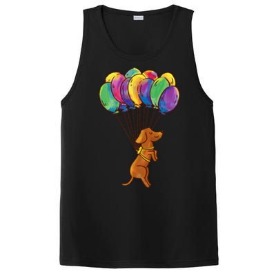 Dachshund Dog Balloons Pet PosiCharge Competitor Tank