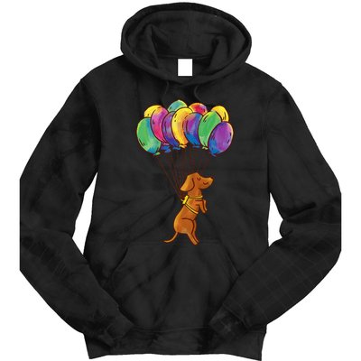 Dachshund Dog Balloons Pet Tie Dye Hoodie