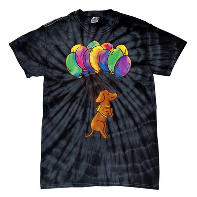 Dachshund Dog Balloons Pet Tie-Dye T-Shirt