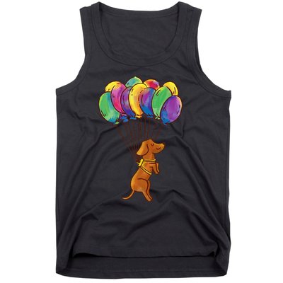 Dachshund Dog Balloons Pet Tank Top