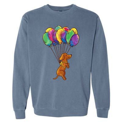 Dachshund Dog Balloons Pet Garment-Dyed Sweatshirt