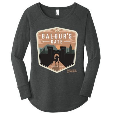 Dungeons Dragons Baldurs Gate Forgotten Realms Women's Perfect Tri Tunic Long Sleeve Shirt