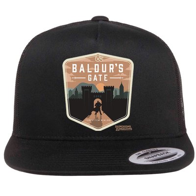 Dungeons Dragons Baldurs Gate Forgotten Realms Flat Bill Trucker Hat