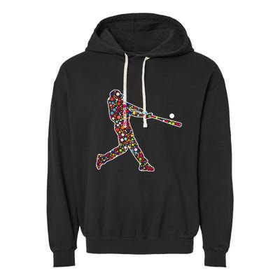 Dot Day Baseball Player Swing Garment-Dyed Fleece Hoodie