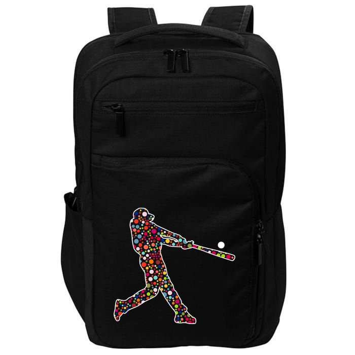 Dot Day Baseball Player Swing Impact Tech Backpack
