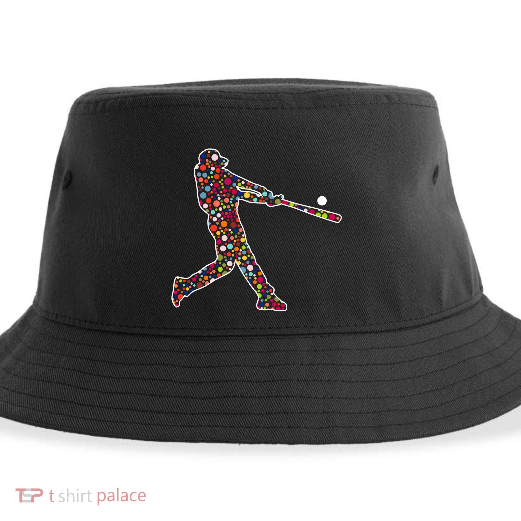 Dot Day Baseball Player Swing Sustainable Bucket Hat