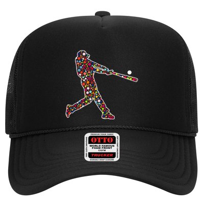 Dot Day Baseball Player Swing Trucker Hat