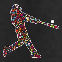 Dot Day Baseball Player Swing Golf Towel