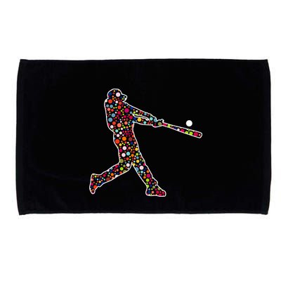 Dot Day Baseball Player Swing Microfiber Hand Towel