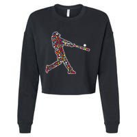 Dot Day Baseball Player Swing Cropped Pullover Crew