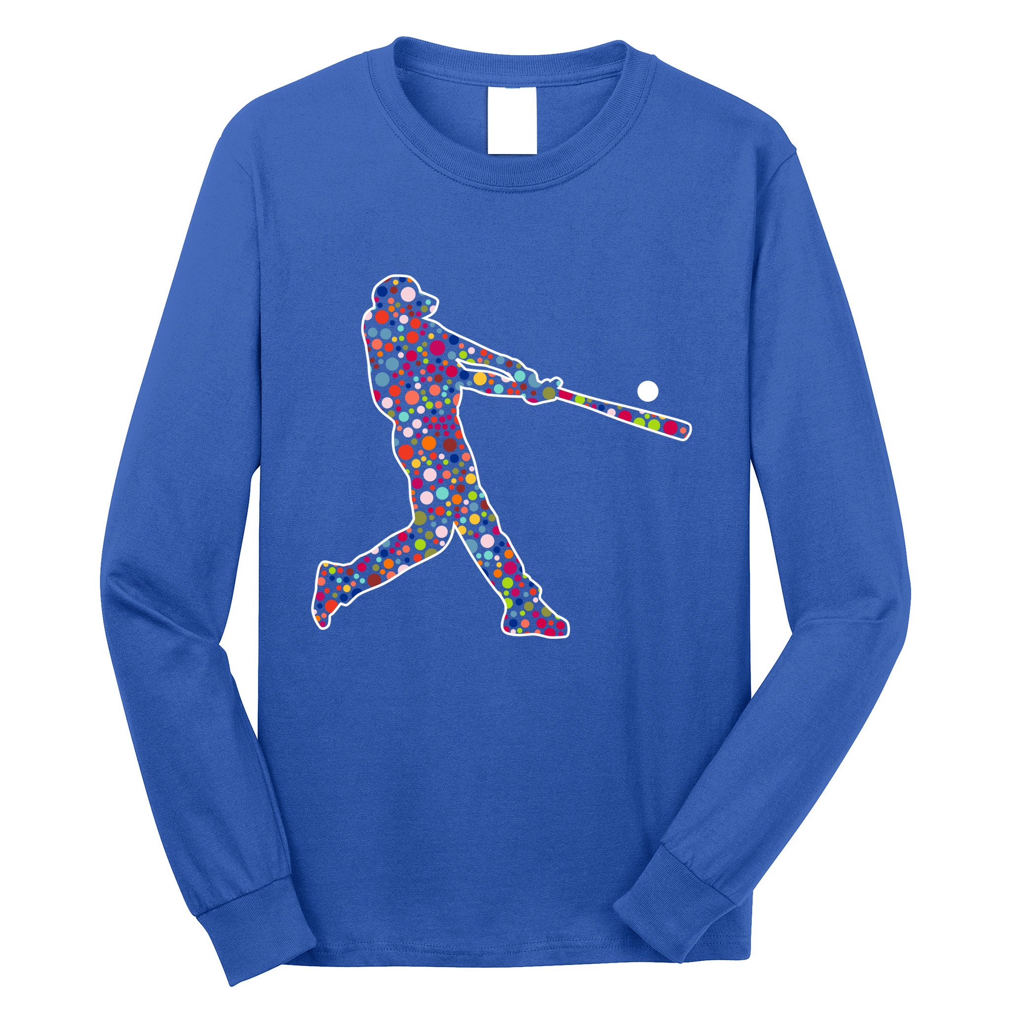 Dot Day Baseball Player Swing Long Sleeve Shirt