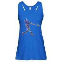 Dot Day Baseball Player Swing Ladies Essential Flowy Tank