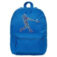 Dot Day Baseball Player Swing 16 in Basic Backpack