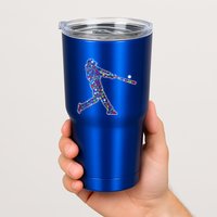 Dot Day Baseball Player Swing Tumbler