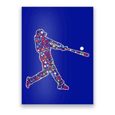 Dot Day Baseball Player Swing Poster