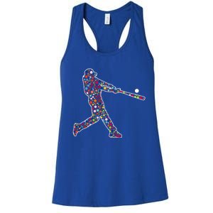 Dot Day Baseball Player Swing Women's Racerback Tank