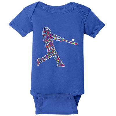 Dot Day Baseball Player Swing Baby Bodysuit