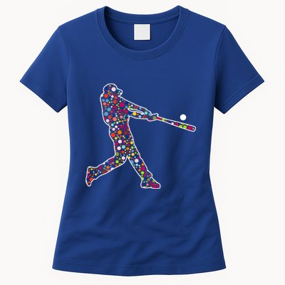 Dot Day Baseball Player Swing Womens T-Shirt