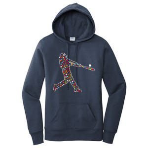 Dot Day Baseball Player Swing Women's Pullover Hoodie