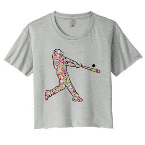 Dot Day Baseball Player Swing Women's Crop Top Tee