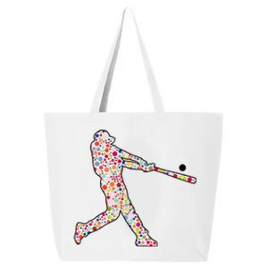 Dot Day Baseball Player Swing 25L Jumbo Tote