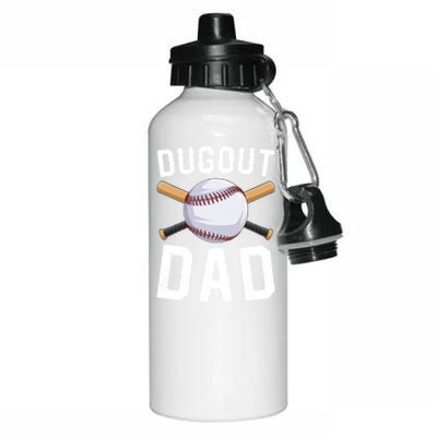 Dugout Dad Baseball Daddy Funny Baseball FatherS Day Gift Aluminum Water Bottle