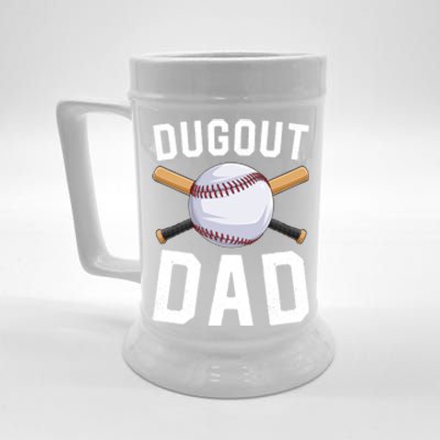 Dugout Dad Baseball Daddy Funny Baseball FatherS Day Gift Beer Stein