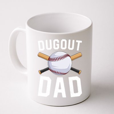 Dugout Dad Baseball Daddy Funny Baseball FatherS Day Gift Coffee Mug