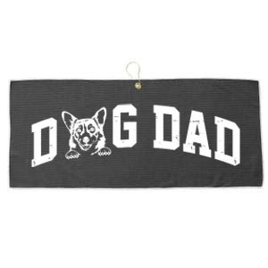 Dog Dad Corgi Lover Large Microfiber Waffle Golf Towel