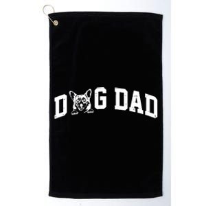 Dog Dad Corgi Lover Platinum Collection Golf Towel