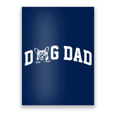 Dog Dad Corgi Lover Poster