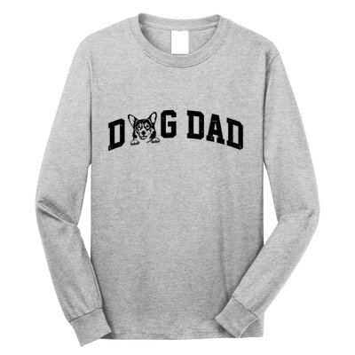 Dog Dad Corgi Lover Long Sleeve Shirt
