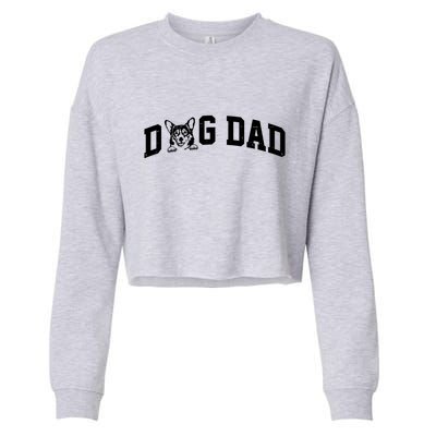 Dog Dad Corgi Lover Cropped Pullover Crew