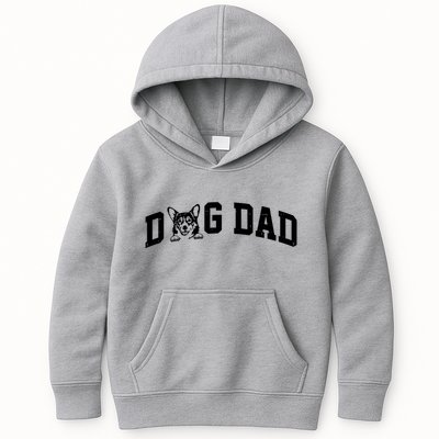 Dog Dad Corgi Lover Kids Hoodie