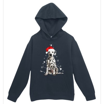 Dalmatian Dog Christmas Tree Santa Hat Lights Sweater Urban Pullover Hoodie