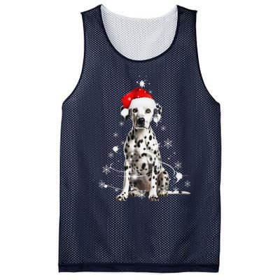 Dalmatian Dog Christmas Tree Santa Hat Lights Sweater Mesh Reversible Basketball Jersey Tank