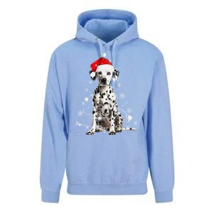 Dalmatian Dog Christmas Tree Santa Hat Lights Sweater Unisex Surf Hoodie