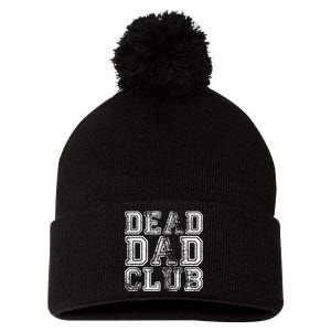 Dead Dad Club Retro Funny Saying Pom Pom 12in Knit Beanie