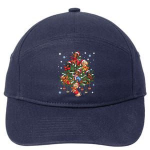 Dachshund Dog Christmas Tree Funny Dachshund Lovers Dog Mom Funny Gift 7-Panel Snapback Hat