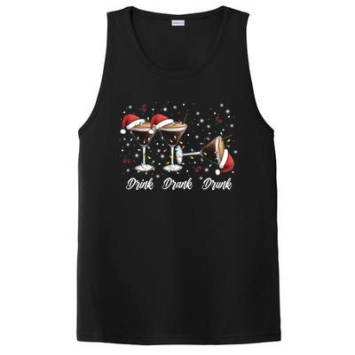 Drank Drunk Christmas Martini Cocktail Santa Hat Xmas Great Gift PosiCharge Competitor Tank