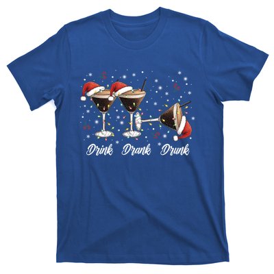 Drank Drunk Christmas Martini Cocktail Santa Hat Xmas Great Gift T-Shirt