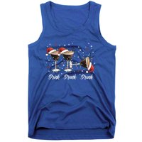 Drank Drunk Christmas Martini Cocktail Santa Hat Xmas Great Gift Tank Top