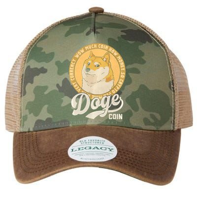 Dogecoin Doge Coin Logo Shiba Inu Dog Crypto Currency Meme Legacy Tie Dye Trucker Hat