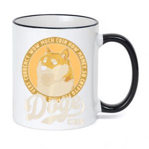 Dogecoin Doge Coin Logo Shiba Inu Dog Crypto Currency Meme 11oz Black Color Changing Mug