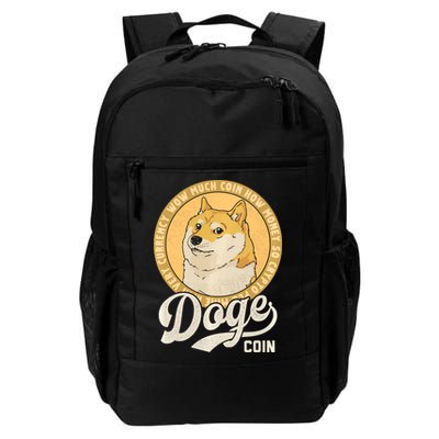Dogecoin Doge Coin Logo Shiba Inu Dog Crypto Currency Meme Daily Commute Backpack