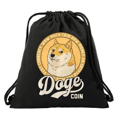 Dogecoin Doge Coin Logo Shiba Inu Dog Crypto Currency Meme Drawstring Bag