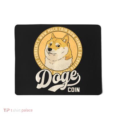 Dogecoin Doge Coin Logo Shiba Inu Dog Crypto Currency Meme Mousepad
