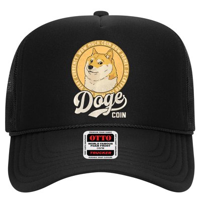 Dogecoin Doge Coin Logo Shiba Inu Dog Crypto Currency Meme Trucker Hat