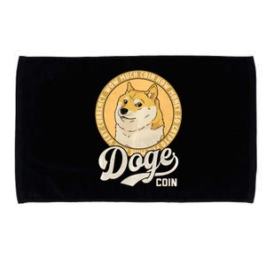 Dogecoin Doge Coin Logo Shiba Inu Dog Crypto Currency Meme Microfiber Hand Towel